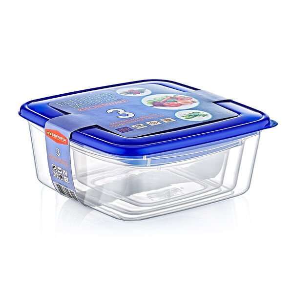 3'lü Kare Saklama Kabı Seti Çok Fonksiyonlu Ürün