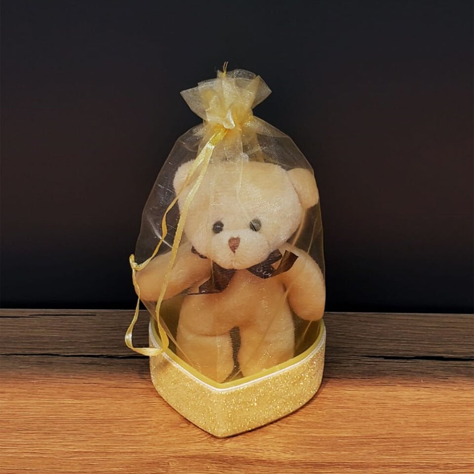 Hediyelik Kese İçinde Ayıcık Şık Tasarımlı Fonksiyonel Ürün