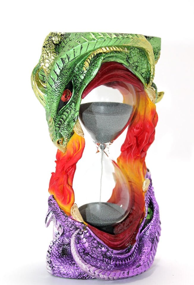 Polyester Dragon Tasarımlı Kum Saati Model 1 Şık Tasarımlı Fonksiyonel Ürün