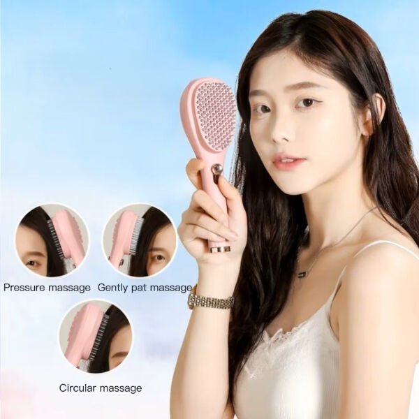 Otomatik Tuşlu Saç Masaj Tarağı Şık Tasarımlı Fonksiyonel Ürün