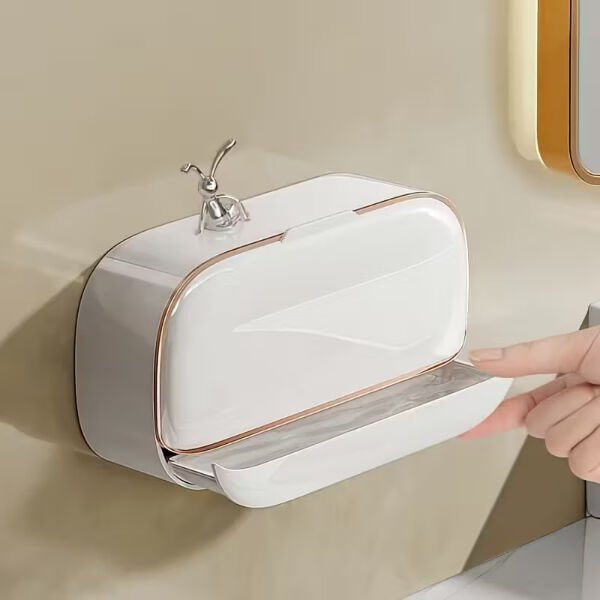 Kapaklı Ve Drenaj Bölmeli Duvara Monte Sabunluk Çok Fonksiyonlu Ürün