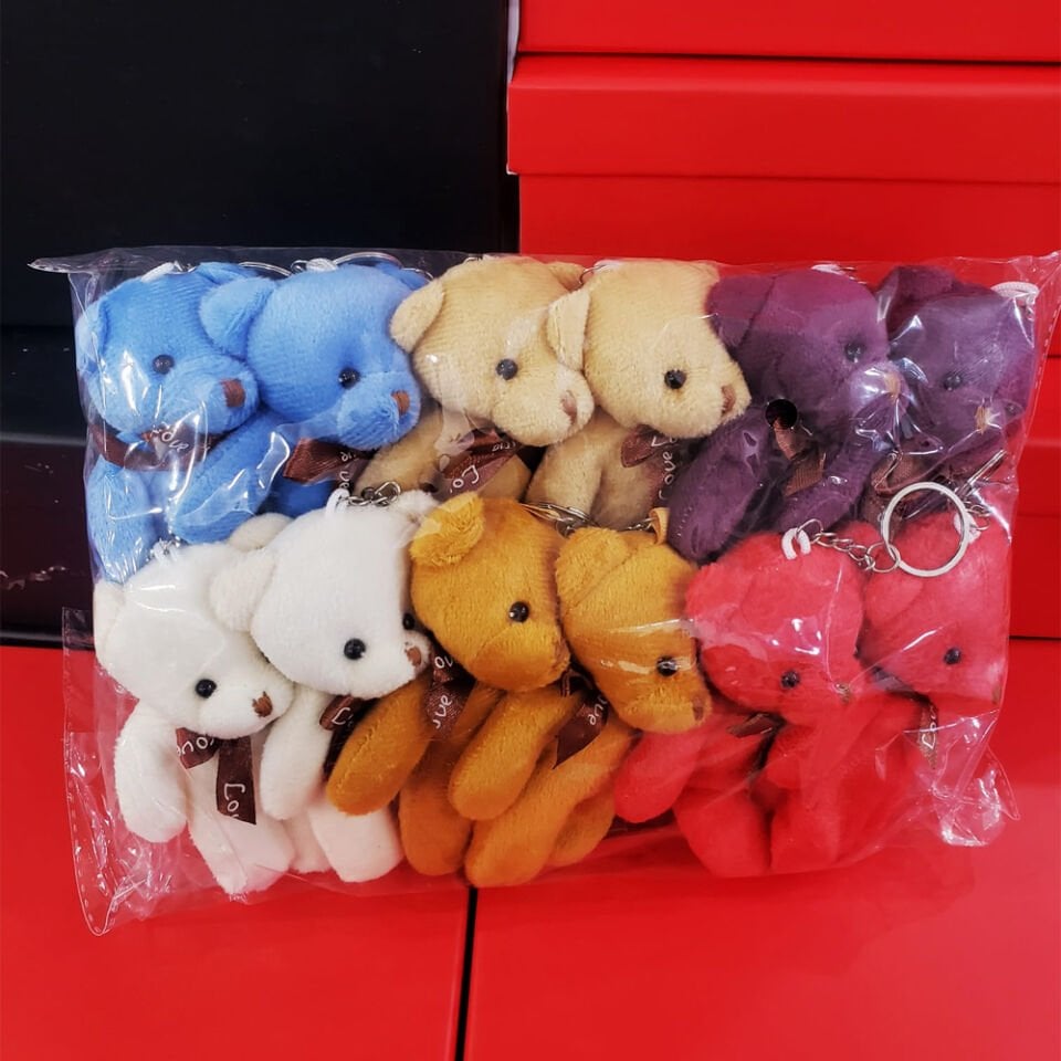 Karışık Renk Ayıcık Anahtarlık Şık Tasarımlı Fonksiyonel Ürün