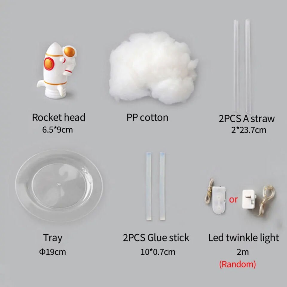 Kendin Yap Uçan Astronot Tasarımlı Gece Lambası Şık Tasarımlı Fonksiyonel Ürün