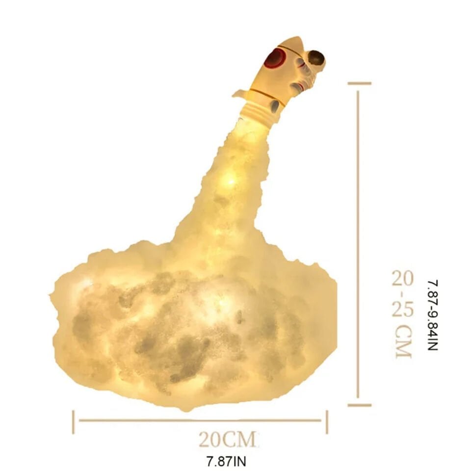Kendin Yap Uçan Astronot Tasarımlı Gece Lambası Şık Tasarımlı Fonksiyonel Ürün