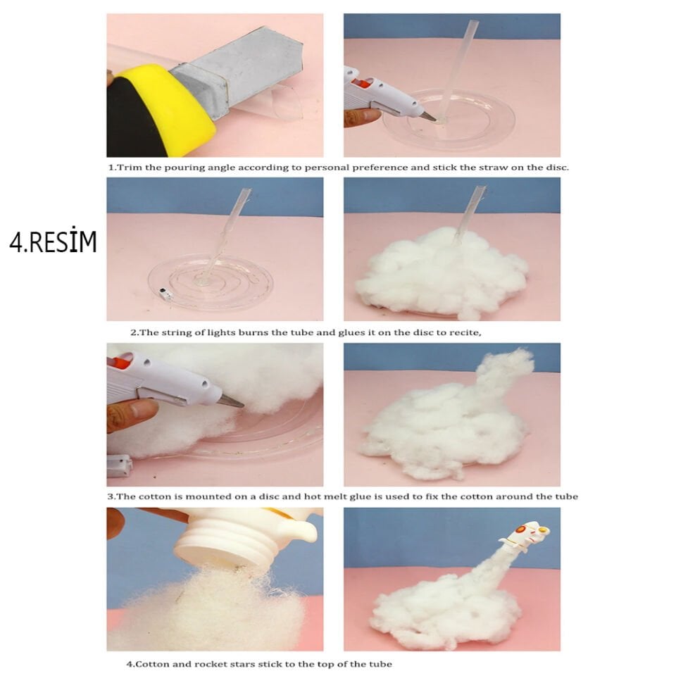 Kendin Yap Uçan Astronot Tasarımlı Gece Lambası Şık Tasarımlı Fonksiyonel Ürün