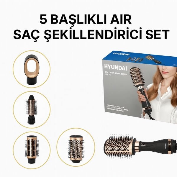 5 Başlıklı Air Saç Şekillendirici Set Şık Tasarımıyla Benzersiz Kullanım Deneyimi Hayatınızı Kolaylaştıracak Ürünler