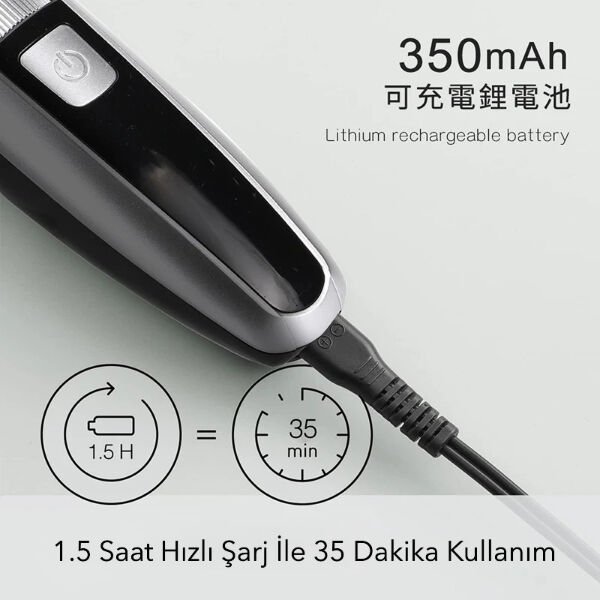 Şarjlı Ayarlanabilir Başlıklı Saç Sakal Traş Makinesi Şık Tasarımıyla Benzersiz Kullanım Deneyimi Hayatınızı Kolaylaştıracak Ürünler