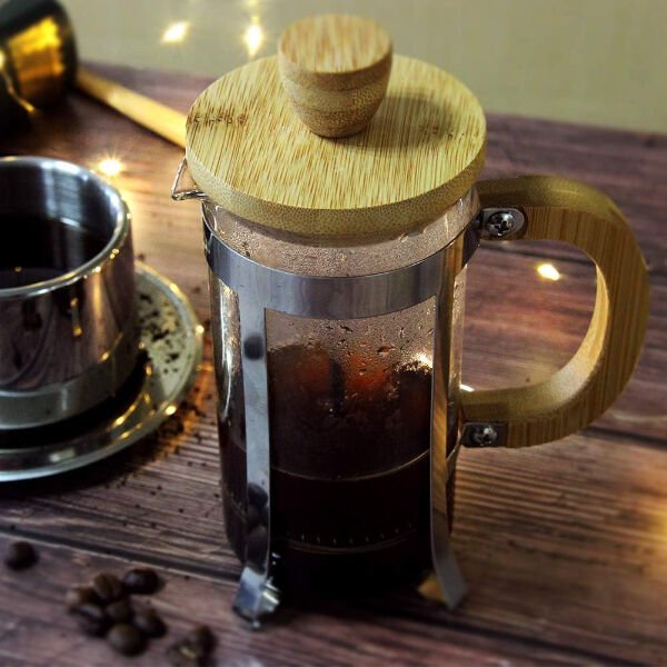 Ahşap Detaylı 350 ml Cam French Press Şık Tasarımıyla Benzersiz Kullanım Deneyimi Hayatınızı Kolaylaştıracak Ürünler