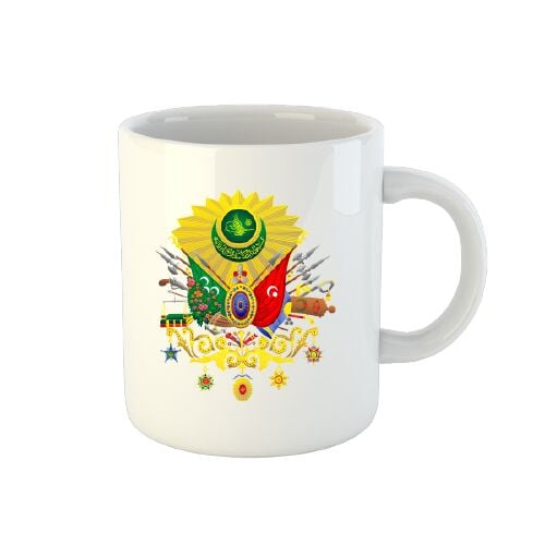 Osmanlı Armalı Kupa Bardak Şık Tasarımlı Fonksiyonel Ürün