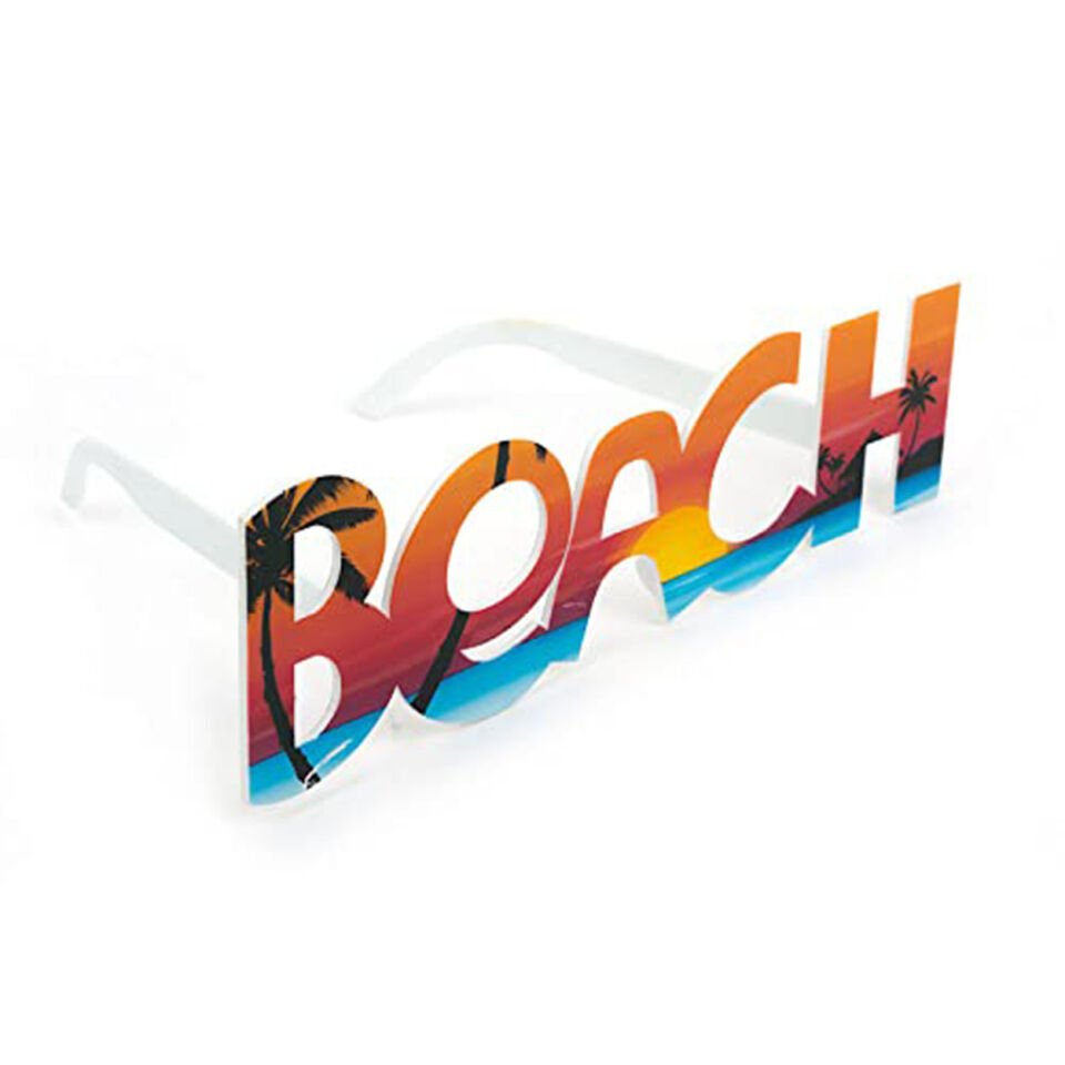 Beach Yazılı Parti Gözlüğü Şık Tasarımlı Fonksiyonel Ürün