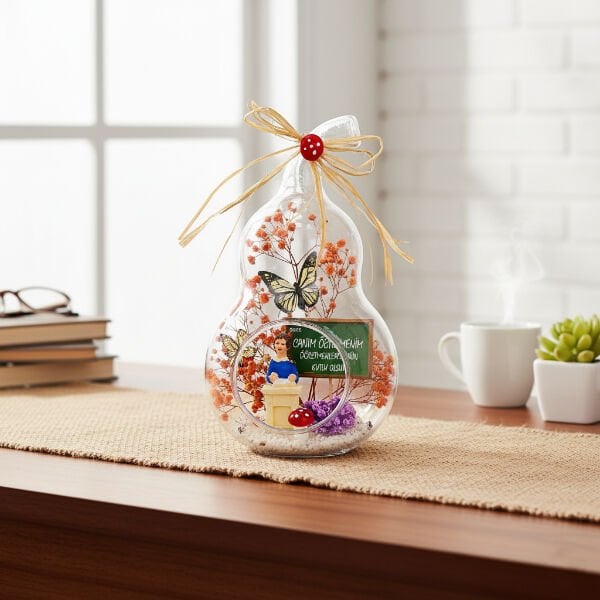 Mini Armut Teraryum - Öğretmenler Günü Hediyesi