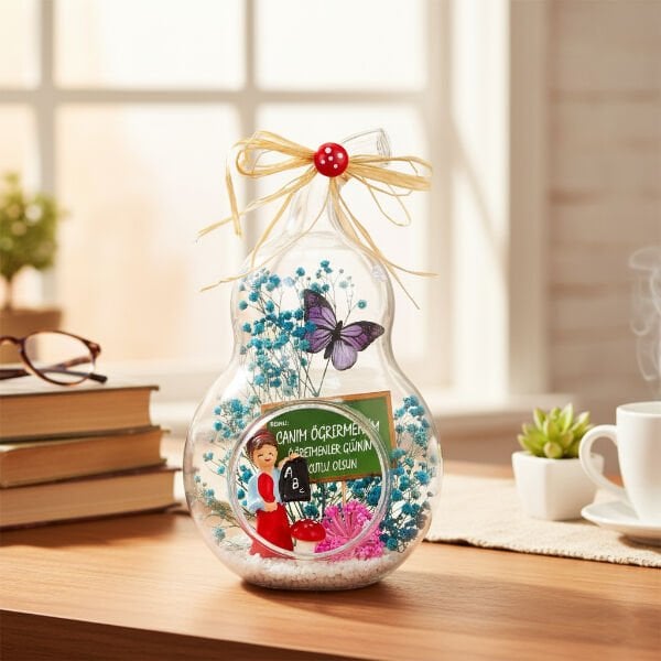 Mini Armut Teraryum - Öğretmenler Günü Hediyesi