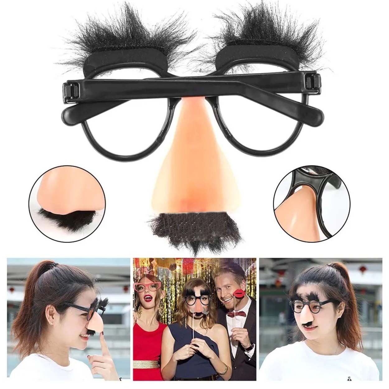 Eğlenceli Kılık Değiştirme Kaş Bıyık Mizah Gözlüğü 9x13 cm Şık Tasarımlı Fonksiyonel Ürün