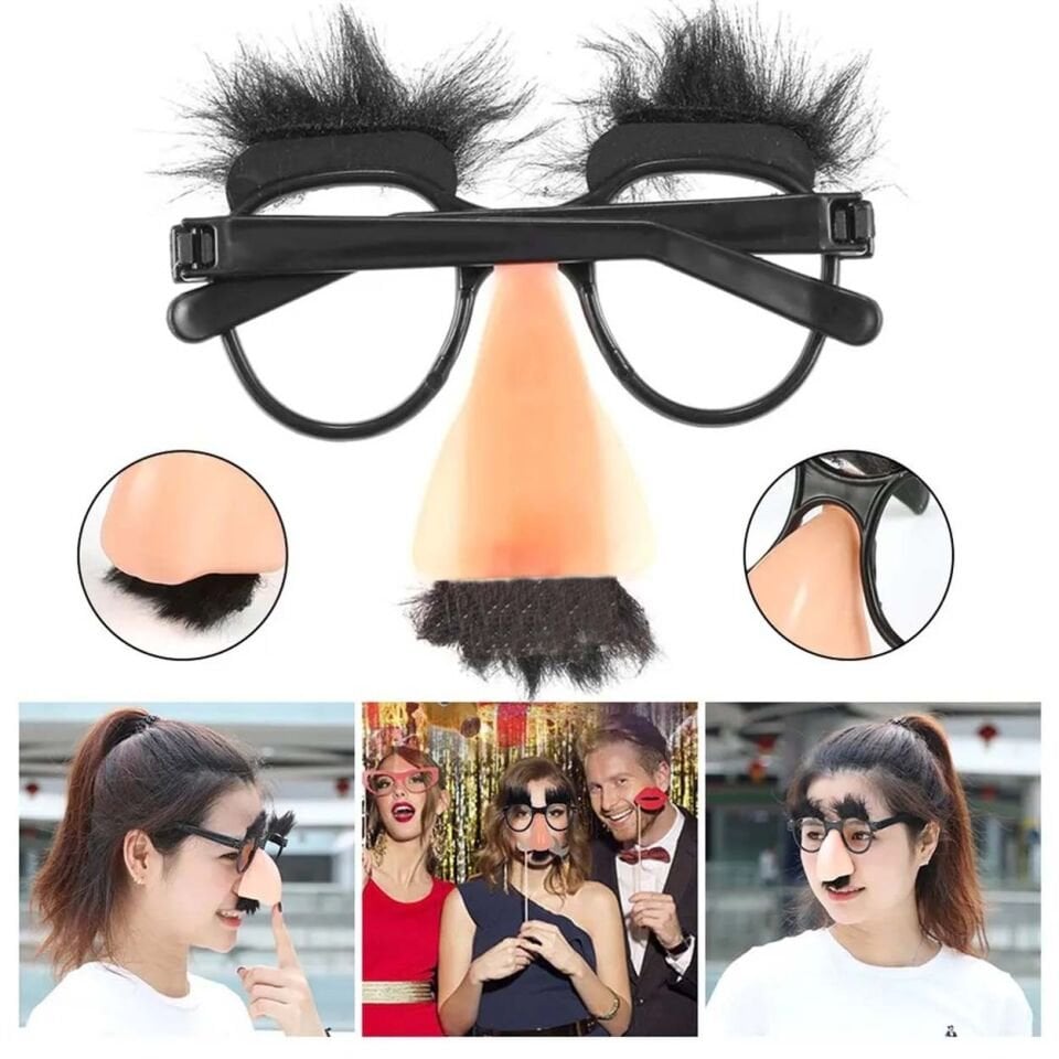 Eğlenceli Kılık Değiştirme Kaş Bıyık Mizah Gözlüğü 9x13 cm Şık Tasarımlı Fonksiyonel Ürün