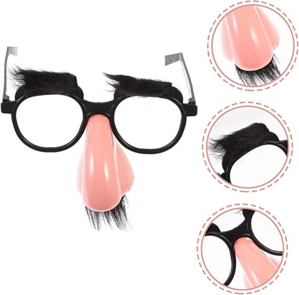 Eğlenceli Kılık Değiştirme Kaş Bıyık Mizah Gözlüğü 9x13 cm Şık Tasarımlı Fonksiyonel Ürün