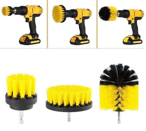 Matkap Ucuna Takılan 3'lü Fırça  Temizlik Seti Şık Tasarımlı Fonksiyonel Ürün