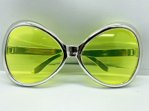 Gümüş Renk Yeşilçam Nostalji 80li Yıllar 90lı Yıllar Parti Gözlüğü  7x16 cm Şık Tasarımlı Fonksiyonel Ürün