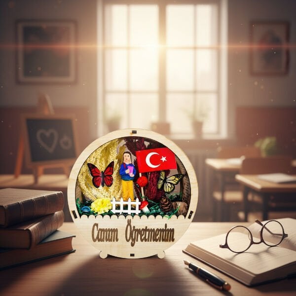 Yuvarlak Saksı Teraryum - Öğretmenler Günü Hediyesi