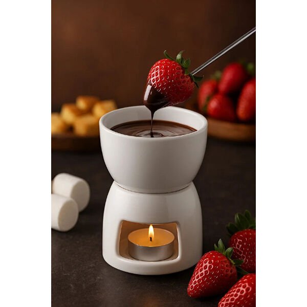 Porselen Fondü Seti Çok Fonksiyonel Ürün