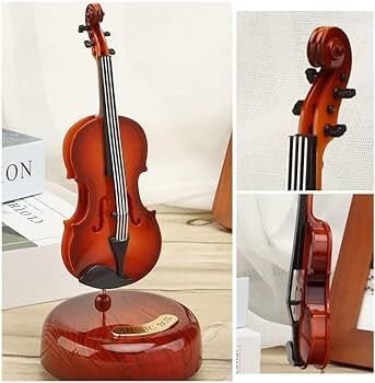 Hareketli Violin Müzik Kutusu Şık Tasarımlı Fonksiyonel Ürün