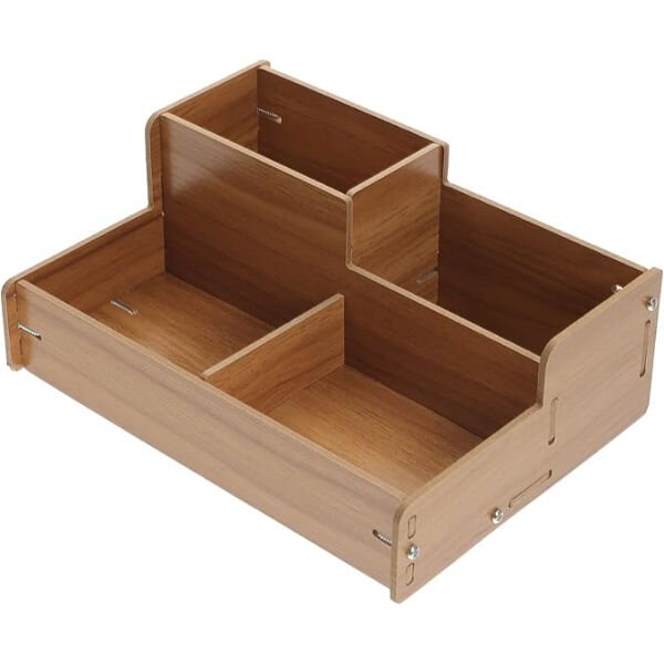Ahşap Masa Üstü Düzenleyici Kutu Şık Tasarımlı Fonksiyonel Ürün