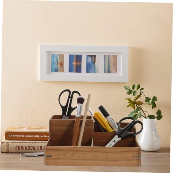 Ahşap Masa Üstü Düzenleyici Kutu Şık Tasarımlı Fonksiyonel Ürün