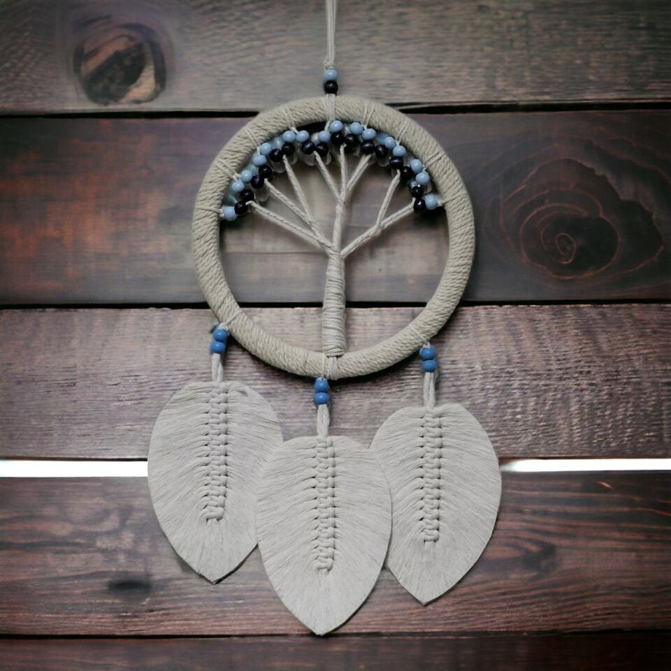 Rüya Kovan Hayat Ağacı Dream Catcher Ekru Şık Tasarımlı Fonksiyonel Ürün