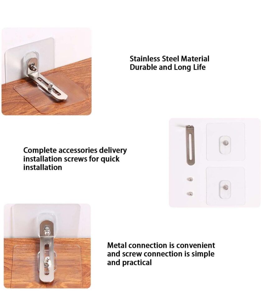 Kendinden Yapışkanlı Mobilya Sabitleme Aparatı Şık Tasarımlı Fonksiyonel Ürün