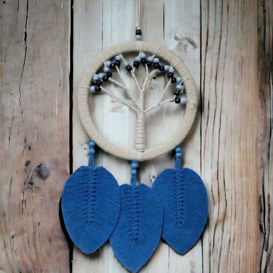 Rüya Kovan Hayat Ağacı Dream Catcher Mavi Şık Tasarımlı Fonksiyonel Ürün