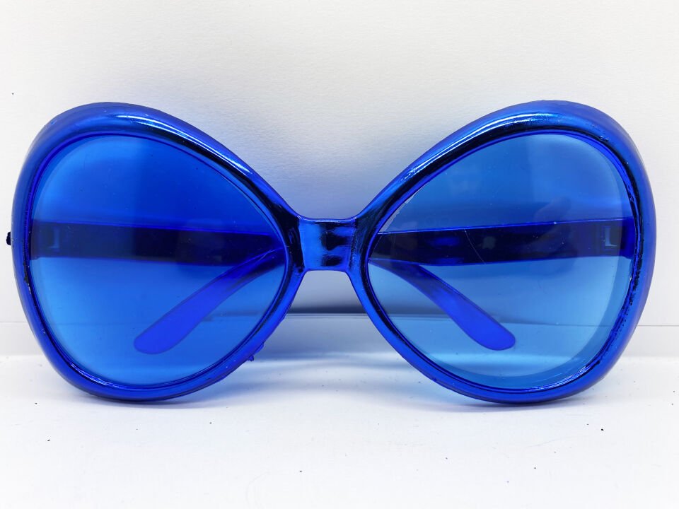 Mavi Renk Yeşilçam Nostalji 80li Yıllar 90lı Yıllar Parti Gözlüğü 7x16 cm Şık Tasarımlı Fonksiyonel Ürün