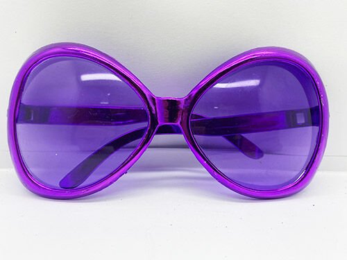 Mor Renk Yeşilçam Nostalji 80li Yıllar 90lı Yıllar Parti Gözlüğü  7x16 cm Şık Tasarımlı Fonksiyonel Ürün