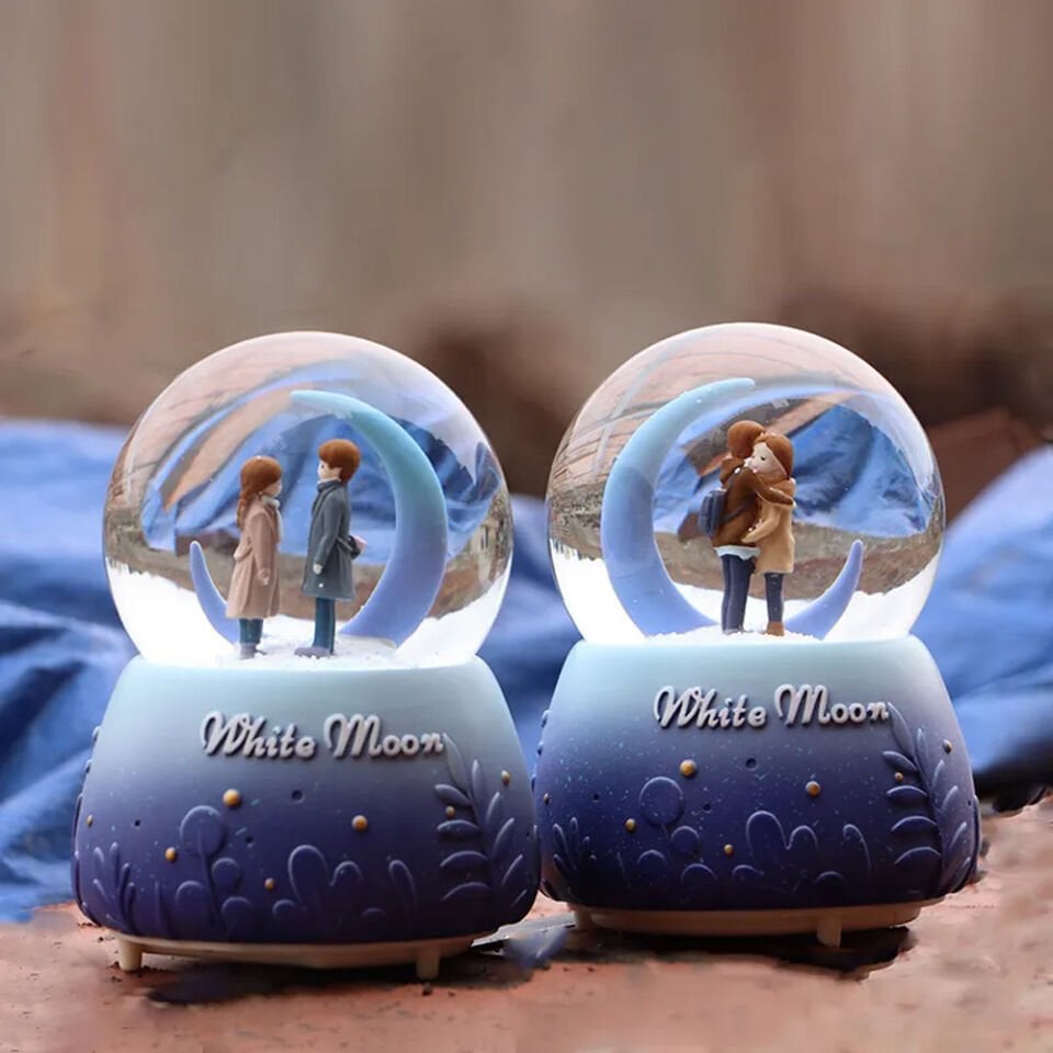 Sevimli Çift Pilli Işıklı Kar Küresi Şık Tasarımlı Fonksiyonel Ürün