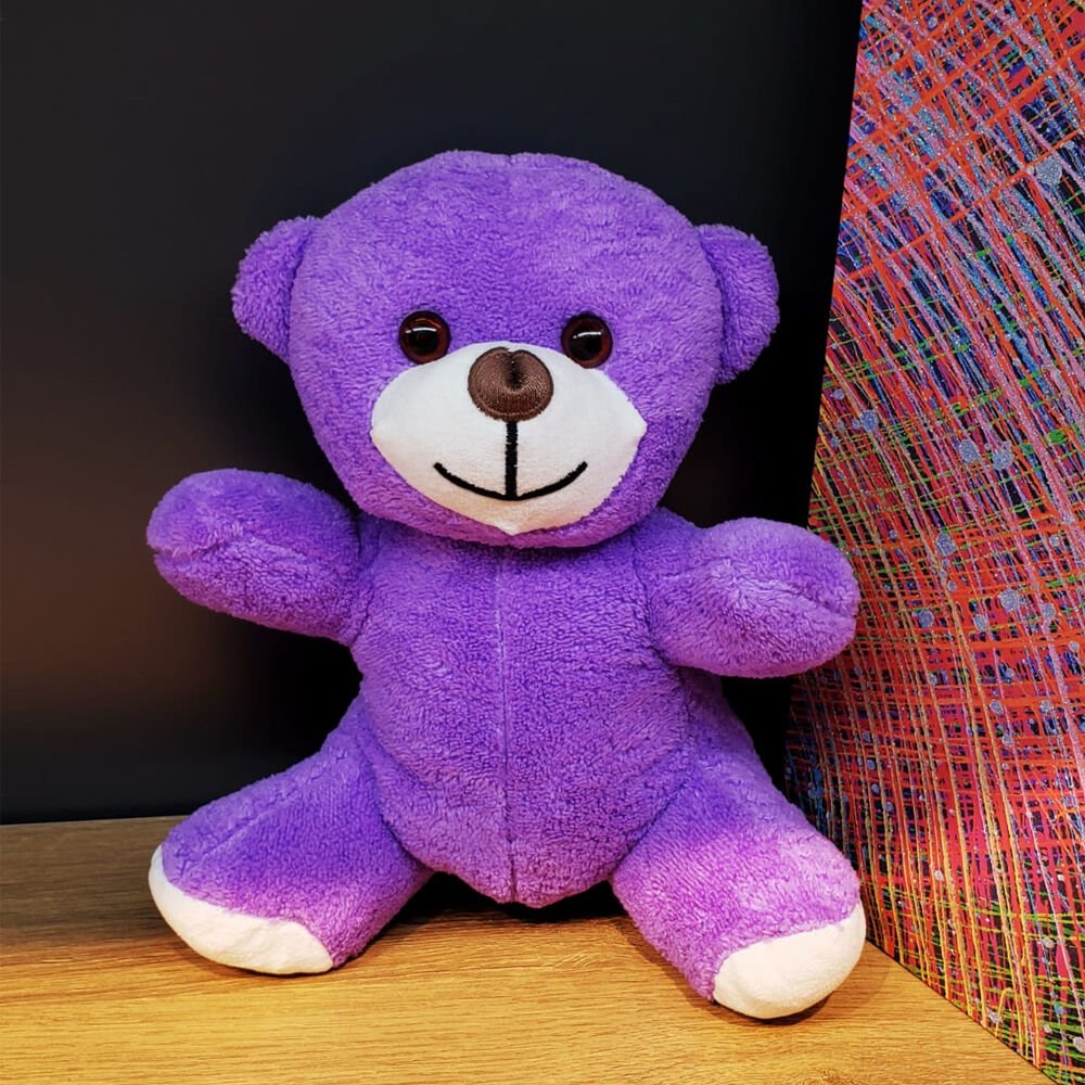 Mor Peluş Oyuncak Ayıcık Şık Tasarımlı Fonksiyonel Ürün