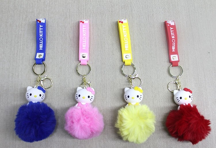 Ponponlu Hello Kitty Anahtarlık Şık Tasarımlı Fonksiyonel Ürün
