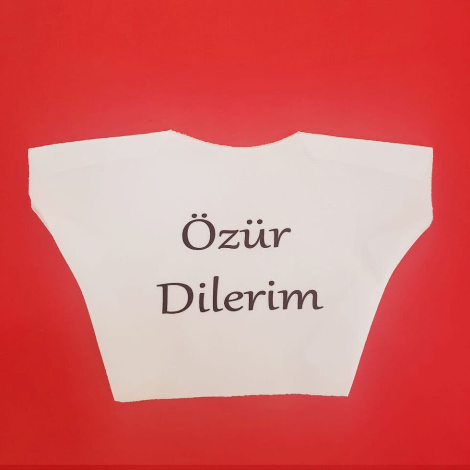 Özür Dilerim Yazılı Peluş Oyuncak Ayı Tişörtü Şık Tasarımlı Fonksiyonel Ürün