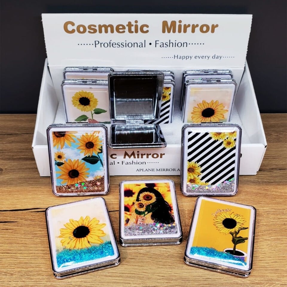 Simli Kapaklı Cep Aynası Şık Tasarımlı Fonksiyonel Ürün