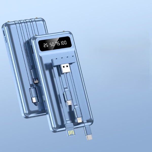 Kendinden Kablolu 10.000 mAh Powerbank Çok Fonksiyonel Ürün