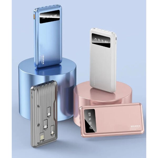 Kendinden Kablolu 20.000 mAh Powerbank Çok Fonksiyonel Ürün