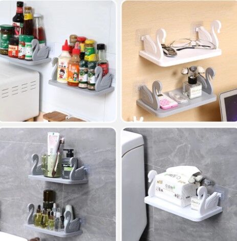 Kuğu Tasarımlı Kendinden Yapışkanlı Raf Şık Tasarımlı Fonksiyonel Ürün