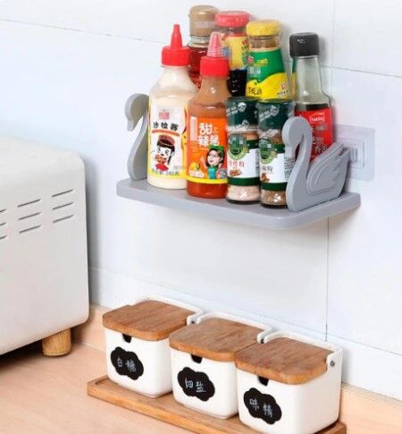 Kuğu Tasarımlı Kendinden Yapışkanlı Raf Şık Tasarımlı Fonksiyonel Ürün