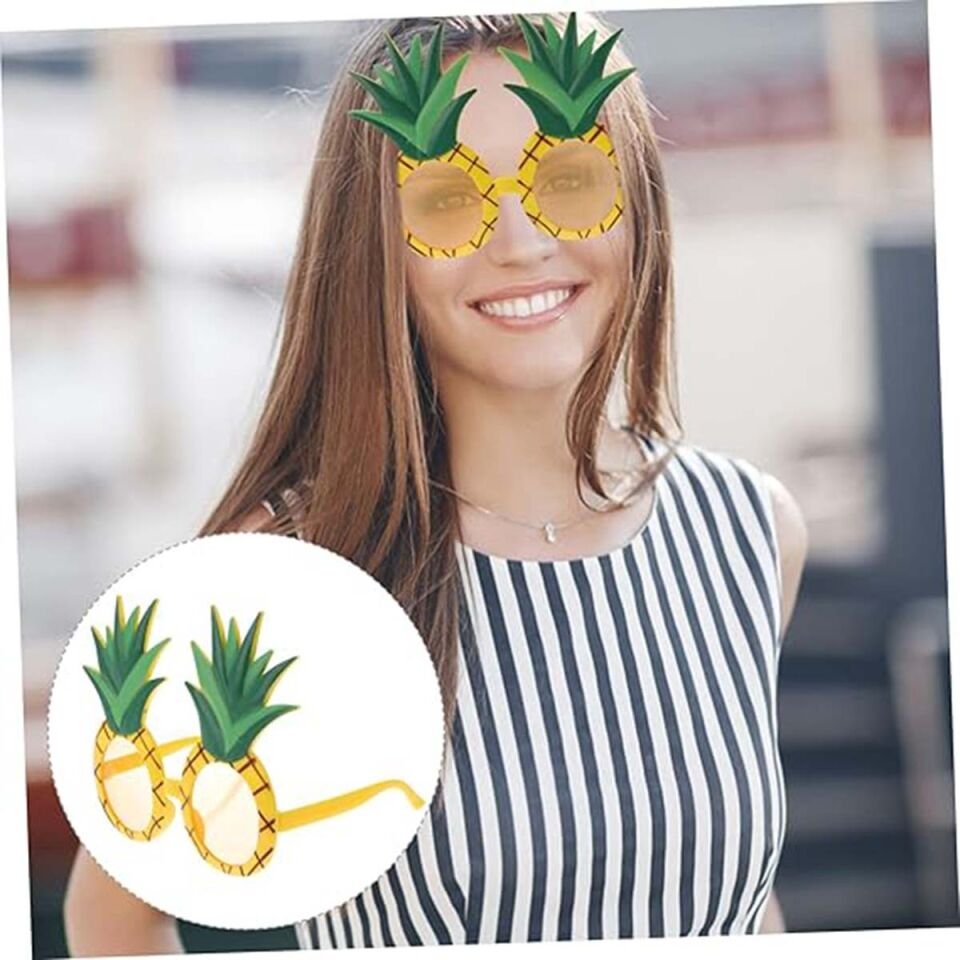 Tropikal Hawaii Ananas Şekilli Parti Gözlüğü Şık Tasarımlı Fonksiyonel Ürün