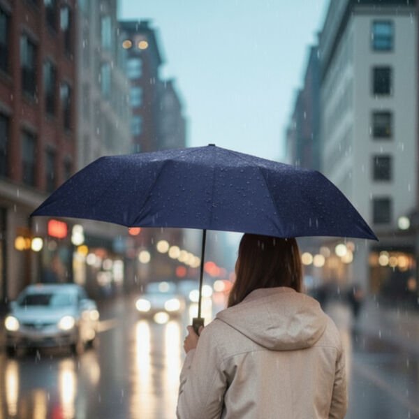 Mavi Kılıflı Otomatik Kompakt Şemsiye Şık Tasarımıyla Benzersiz Kullanım Deneyimi Hayatınızı Kolaylaştıracak Ürünler