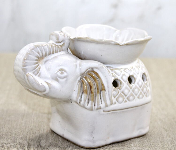 Beyaz Seramik Filli Buhurdanlık Çok Fonksiyonel Ürün