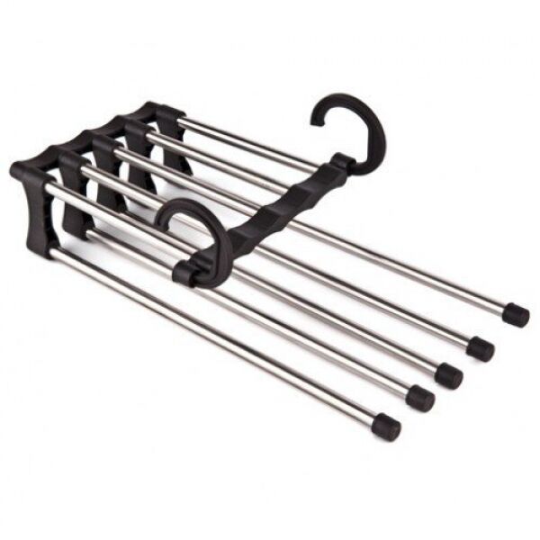 Hareketli Pantolon Askılığı 5 in 1 Şık Tasarımlı Fonksiyonel Ürün