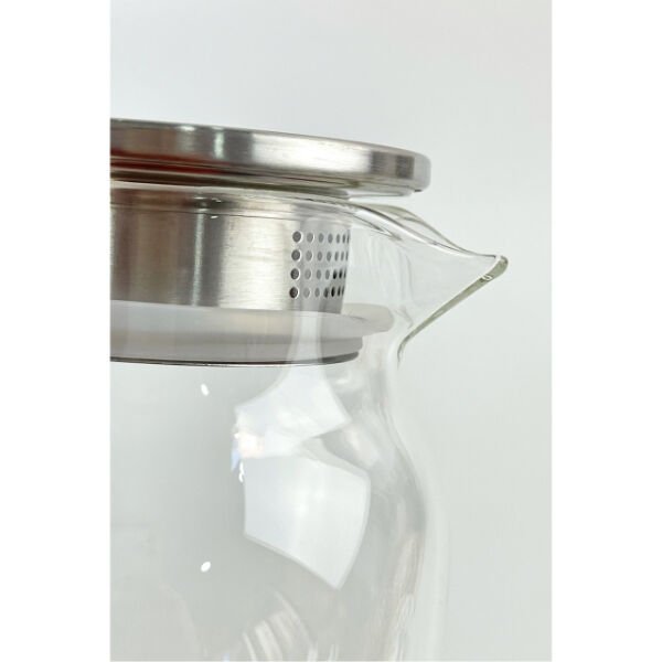 1500 ml Borosilikat Cam Su Sürahisi - Metal Kapaklı ve Isıya Dayanıklı Şık Tasarımlı Fonksiyonel Ürün