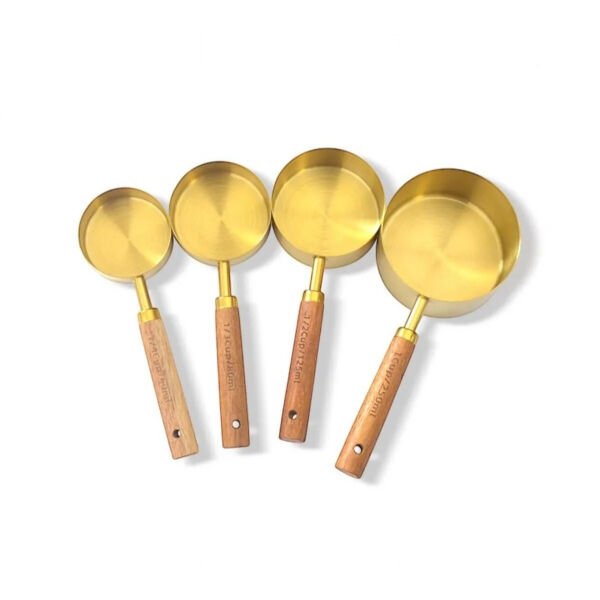 4'lü Ahşap Saplı Ölçü Kaşığı Şık Tasarımlı Fonksiyonel Ürün