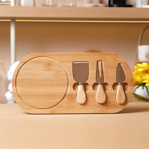 Ahşap Peynir Kesme Ve Sunum Seti Şık Tasarımlı Fonksiyonel Ürün