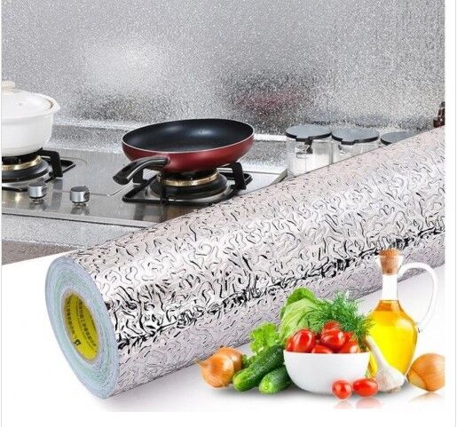 Alüminyum Folyo Yapışkanlı Mutfak Koruyucu Folyo 2 Metre Şık Tasarımlı Fonksiyonel Ürün