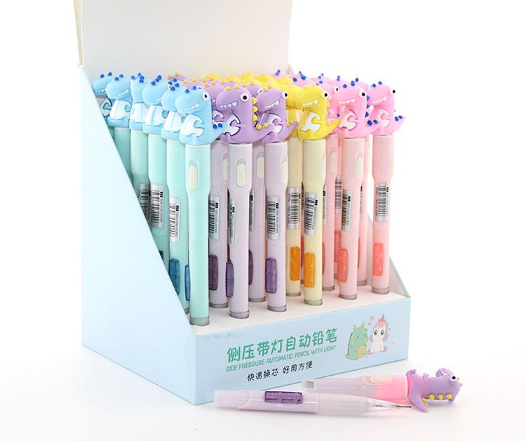 07 Uçlu Ledli Dinazor Tasarımlı Kalem Şık Tasarımlı Fonksiyonel Ürün