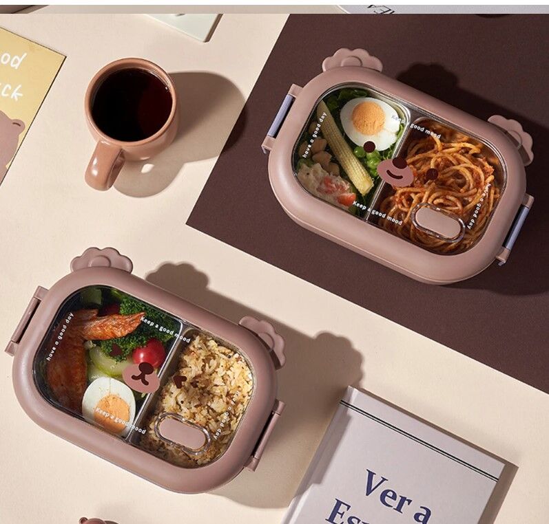 Bölmeli Paslanmaz Çelik Yemek Kutusu Şık Tasarımlı Fonksiyonel Ürün